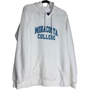 Champion Miracosta College Hoodie Sweater Men 2XL White Long Sleeve Pullover